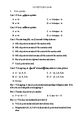 Luyện tập 2 - Chương 1 - Số học 6